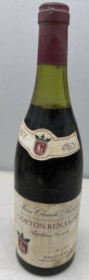 Auktion 376<br>Flasche Jean-Claude Boisset Corton-Renardes , 1973, Burgund, Frankreich (aus dem Weinkeller einer  bekannten Hamburger Reeder-Familie, nächste Auktion mehr) [1]