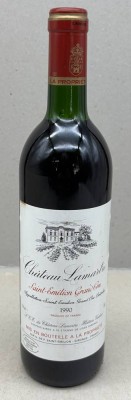Auktion 376<br>Flasche frz. Rotwein  Château Lamartre Saint-Émilion Grand Cru, 1990, ((aus dem Weinkeller einer  bekannten Hamburger Reeder-Familie, nächste Auktion mehr) [1]