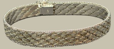 Auktion 376<br>massives Silber-Armband -835-, 28,68 gr., L-19 cm, guter Zustand [1]
