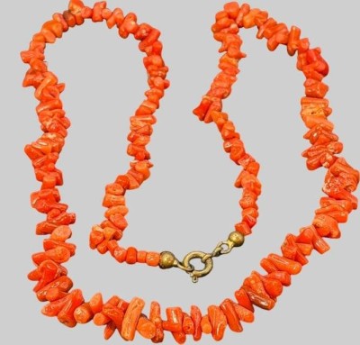 Auktion 376<br>Naturkoralle Halskette, rot,  L-50 cm, 20,9 gr [1]