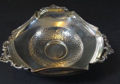 kl. Schälchen, Silber-925-, Griechenland, H-5 cm, 13x13 cm, 72 gr.