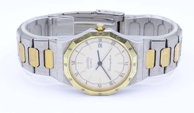 Auktion <br>Herren Armbanduhr Zentra Conception, Quarzwerk, bicolor, D.33,0mm, Tragespuren, Funktion nicht überprüft [1]