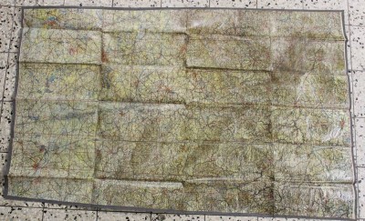 Auktion <br>gr. alte Faltkarte, Deutschland, Altersspuren [1]