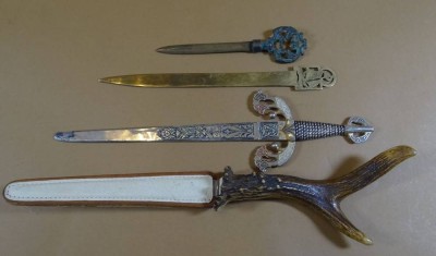 Auktion <br>5x div. Brieföffner, L-max. 28 cm [1]