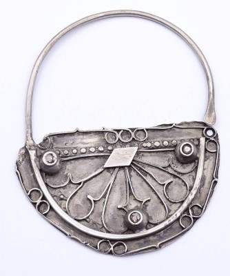 Auktion 349<br>Großer alter Anhänger o.ä. Silber gepr., 10x8cm, 32g. eine Seite offen [1]