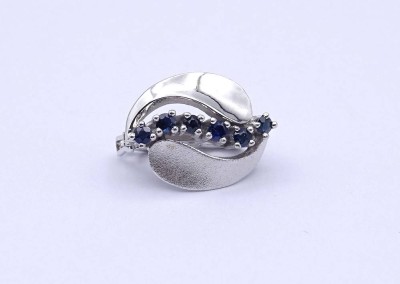 Auktion <br>585er WG Verschluss mit Saphiren, 3,7g., 19x14mm [1]