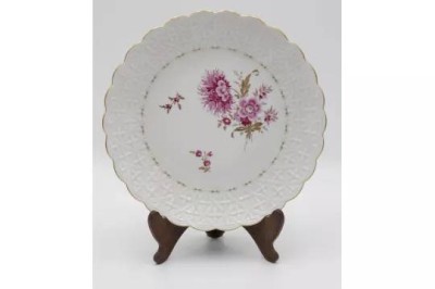 Auktion 369<br>Wandteller, Höchst, florale Bemalung, limitierte Auflage, D-26cm [1]