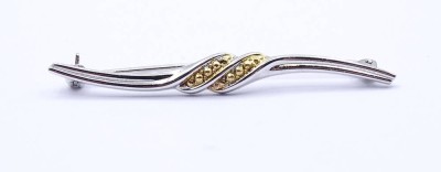 Auktion <br>Brosche in 835er Silber, L. 5,5cm, 4,3g. [1]