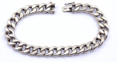 Auktion 361<br>Panzerarmband, Silber 0.925, L. 20cm, B. 9,3mm, 13g. [1]