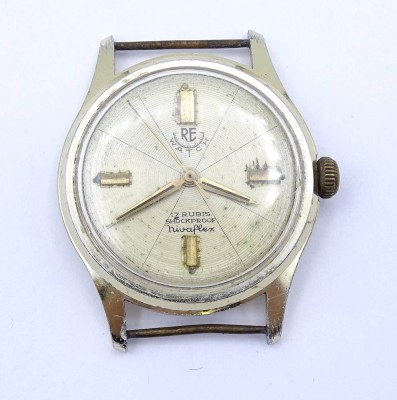 Auktion <br>Herren Armbanduhr RE Watch - Nivaflex, mechanisch, Werk läuft, D. 34mm, Tragespuren [1]