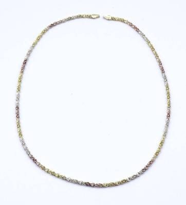 Auktion 375<br>Milor Halskette, Tricolor, Silber 925/000, L. 44,5cm, 10,5g. Karabiner fehlt [1]