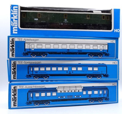 Auktion <br>4x Märklin Waggons, H0, 4085/4087/4090/4140 [1]