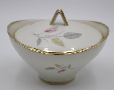 Auktion <br>Deckeldose, Winterling, 50er Jahre, Gold berieben, H-11,5cm. [1]