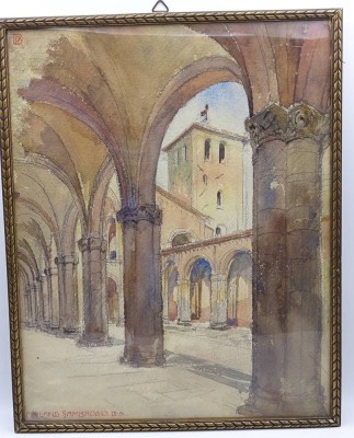 Auktion <br>anonymes Aquarell 