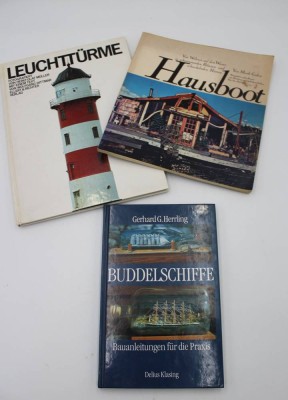 Auktion 338<br>3x div. Bücher, Leuchttürme(1986), Buddelschiffe(1996) und Hausboot (1979) [1]