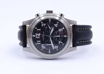 Auktion <br>Herren Armbanduhr, Markenlos, Quartzwerk, D. 42mm, Funktion nicht überprüft [1]