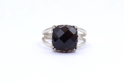Auktion <br>Silberring mit einem facc. Topas, Silber 925/000, 4,6g., RG 58 [1]