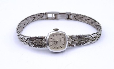 Auktion <br>Damen Armbanduhr aus Silber 835/000, mechanisch, Werk läuft, 22,9g. [1]