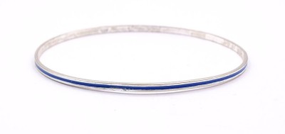 Auktion <br>Armreif, Silber 835/000, mit blauer Emaille,. 6,3g., D. 6,8cm [1]