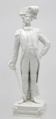 Auktion 340<br>Figur, La Fayette, Capodimonte Italien, Weißporzellan, H-25cm-. [1]
