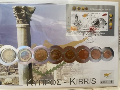 Auktion <br>Numisbrief mit Eurosatz 2008, Zypern [1]