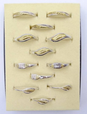 Auktion <br>Konvolut Modeschmuck Ringe, bicolorfarbig, Juweliersauflösung, ungetragen [1]