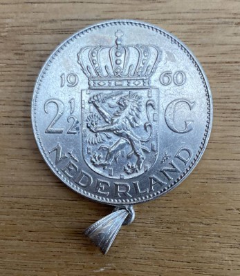 Auktion 339<br>2 1/2 Silber- Gulden 1960, Niederlande, Juliane, als Anhänger [1]