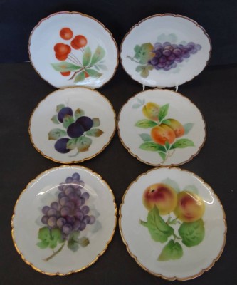 Auktion 369<br>6x Obstteller mit div. Früchtedekor, PT Bavaria, D-19 cm [1]