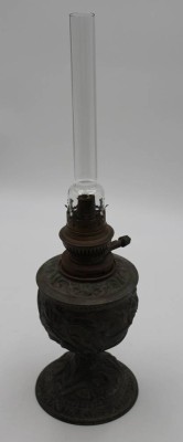 Auktion 340<br>Petroleum-Lampe, Jugendstil, ca. H-44,5cm [1]