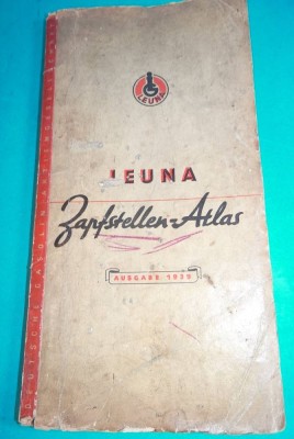 Auktion 340<br>Leuna-Zapfstellen-Atlas von 1939, mit ca. 20 Karten und vielen Stadtplänen [1]