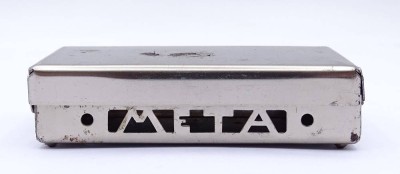 Auktion <br>kleiner Reise- Ascher aus Metall 8 x4 x 2 cm [1]
