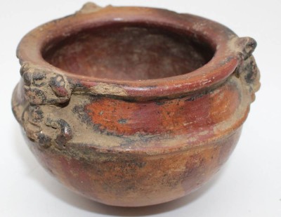 Auktion <br>kl. Tonschale, wohl Ausgrabung, China, Alter? H-7 cm, D-10 cm [1]