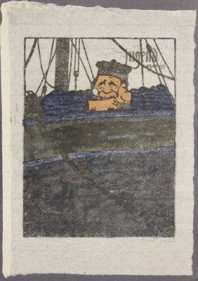 Auktion <br>Erich WILKE (1879-1936), Jugend 1907, Farbholzschnitt?, ger./Glas, RG 43,5 x 33cm. [1]