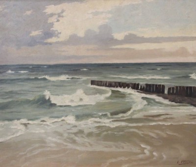 Auktion <br>Ernst TROCH (1925-1996), Küste, Öl/Hartfaser, gerahmt, RG 62 x 72cm. [1]