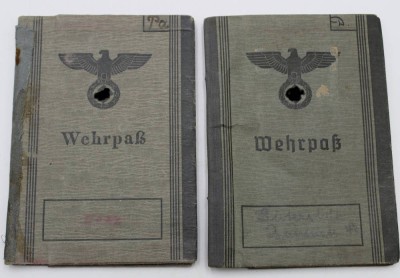 Auktion <br>2x div. Wehrpässe, wenig Eintragungen, Altersspuren [1]