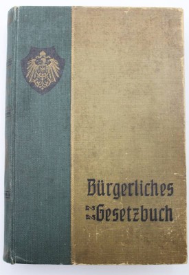 Auktion 341<br>Das Bürgerliche Gesetzbuch nebst  Ein-u. Ausführunsgesetzen mit ausführlichen Kommentaren, Berlin 1900 [1]
