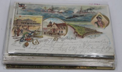 Auktion <br>18x div. Ansichtskarten, älter, u.a. Helgoland, Sylt, Dobrock, meist gelaufen [1]