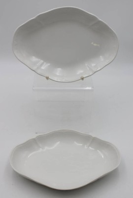 Auktion 342<br>2x ovale Schalen, KPM Berlin, Weißporzellan, Form 