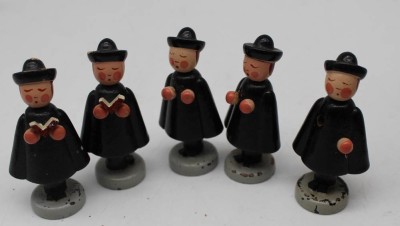 Auktion <br>5x Erzgebirge Sternsinger, Fehlteile, H-ca. 6,5 cm [1]