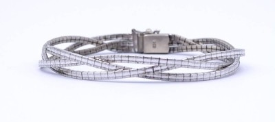 Auktion <br>835er Silber Armband, L. 19,5cm, 16,8g. [1]