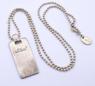 Auktion <br>S. Oliver Halskette mit Anhänger, Sterlingsilber 925/000, L. 50cm, zus. 17g. [1]