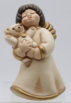 Auktion <br>Engel mit Teddy, Thun, bemalt, H-18cm. [1]