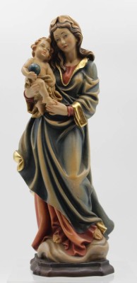 Auktion <br>Maria mit Kind, Klaus Kirchler, Holz, 1x Ecke geklebt, H-31cm. [1]