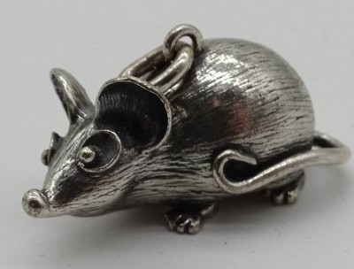 Auktion <br>schwerer -925- Silber-Anhänger, Ratte, 17 gramm [1]