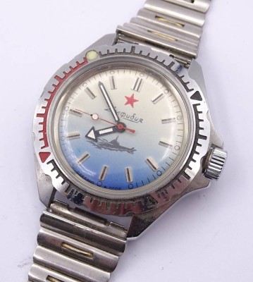 Auktion 343<br>Russische Herren Armbanduhr, mechanisch, Werk läuft [1]