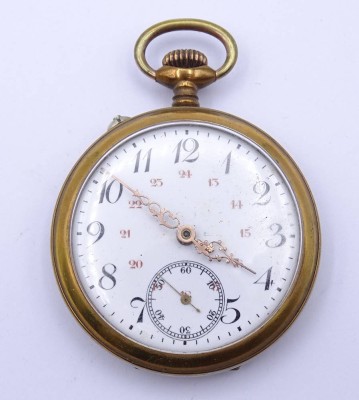 Auktion <br>Herren Taschenuhr, mechanisch, Werk läuft [1]