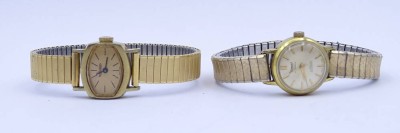 Auktion <br>2x Damen Armbanduhren, mechanisch, Werke laufen [1]