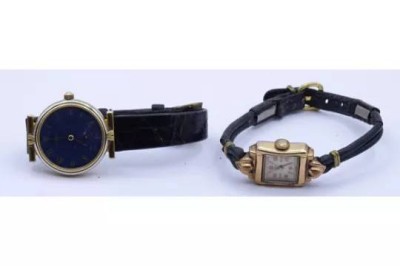 Auktion 368<br>2x Damen Armbanduhren, mechanisch und Quartz, mechanische läuft, Tragespuren,  ca. D-2,5cm [1]
