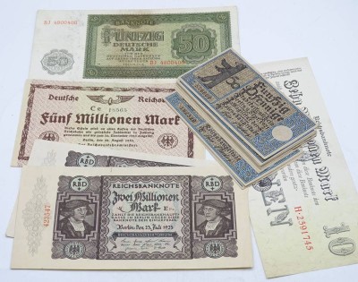 Auktion <br>Konvolut Reichsbanknoten etc., 25 Stück [1]