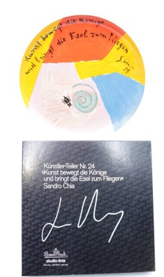 Auktion <br>Künstler-Teller, Nr. 24, Sandro Chia, Rosenthal studio-linie, orig. Karton, D-26cm [1]